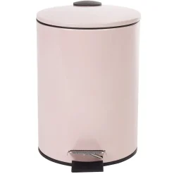 Nettoyage Et Entretien|Gifi Poubelle salle de bain métal uni rose 3L