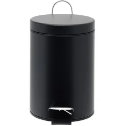 Nettoyage Et Entretien|Gifi Poubelle salle de bain métal 3L noir
