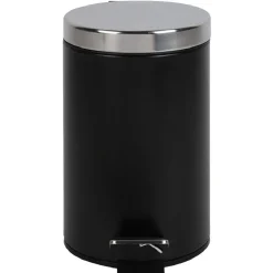 Nettoyage Et Entretien|Gifi Poubelle salle de bain noire 3 L
