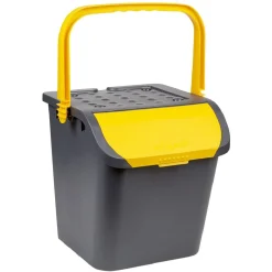 Nettoyage Et Entretien|Gifi Poubelle tri des déchets noir et jaune 28 L
