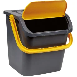 Nettoyage Et Entretien|Gifi Poubelle tri des déchets noir et jaune 28 L