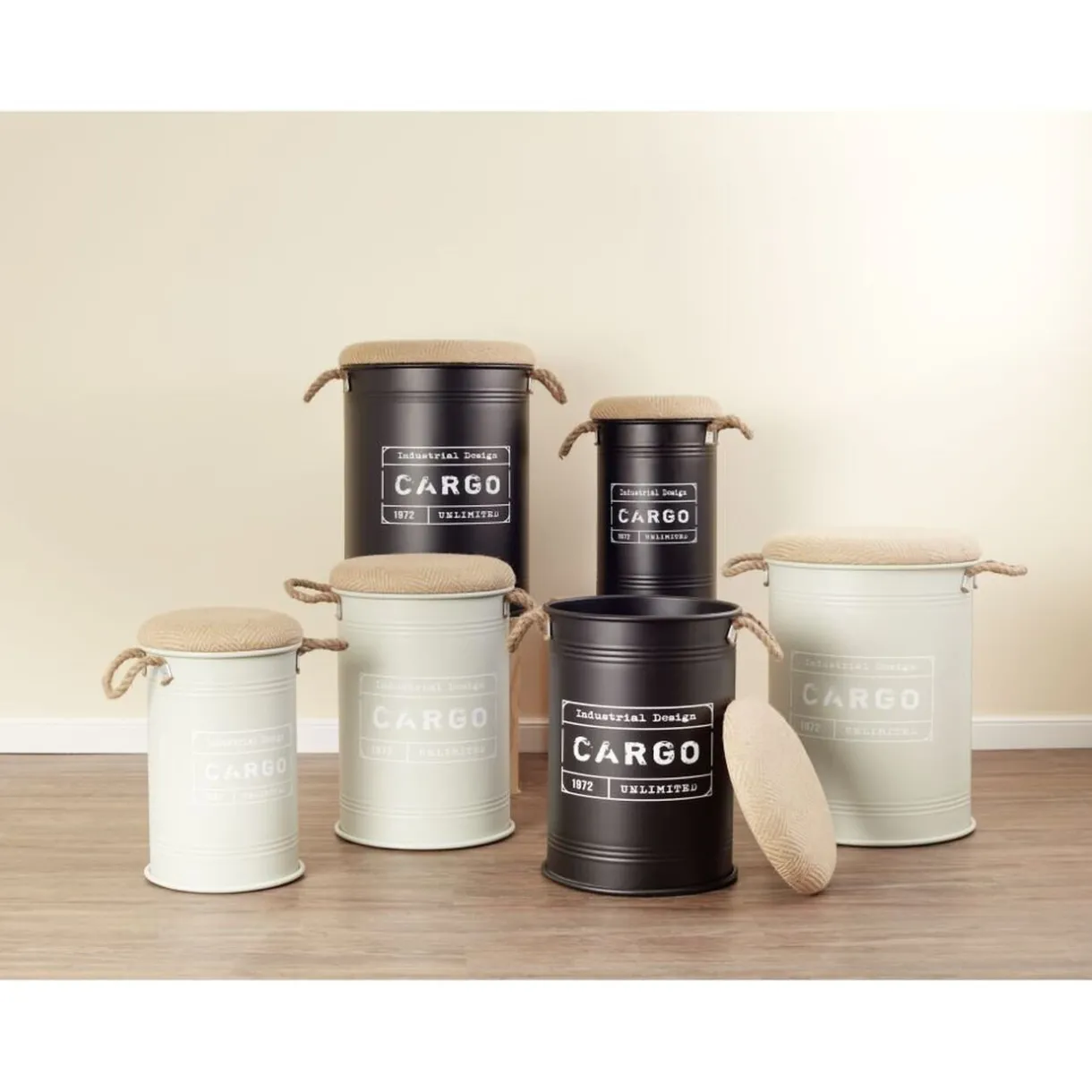 Rangement|Gifi Pouf coffre de rangement grand modèle Ø40xH54,5cm vert