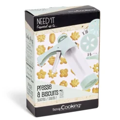Presse à biscuits sucrés/salés 16 disques et 6 douilles^Gifi Clearance
