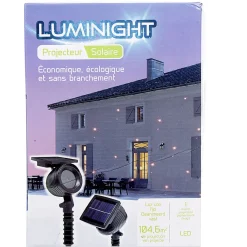 Outlet Gifi Projecteur led solaire laser fixe motif pois rouge