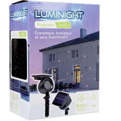 Outlet Gifi Projecteur led solaire laser fixe motif pois rouge