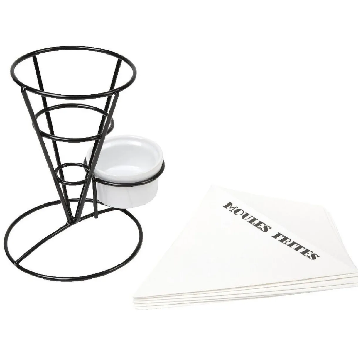 Présentoir frites et 6 papiers^Gifi Sale