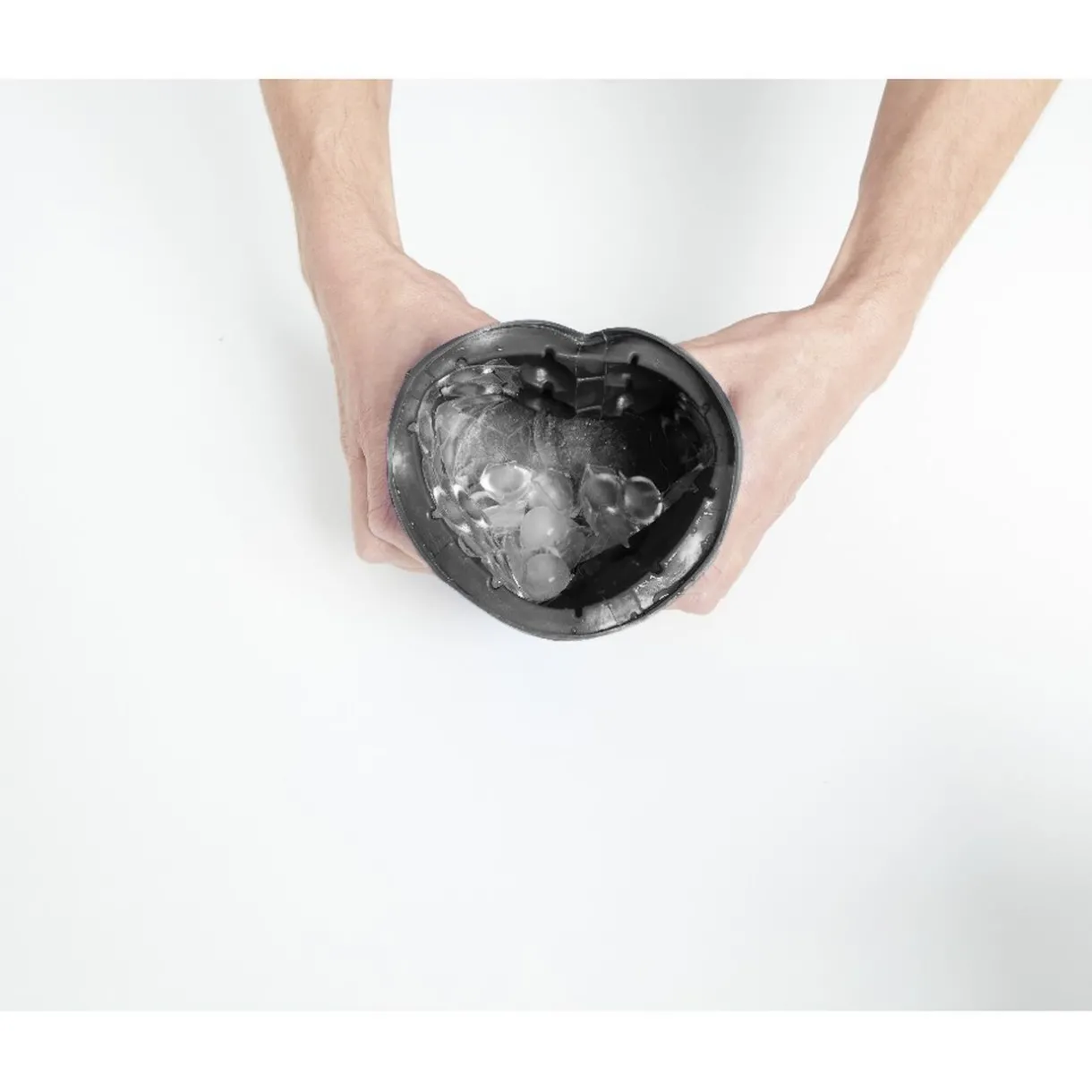 Rafraîchisseur de bouteille bac à glaçons 2en1 noir et doré^Gifi