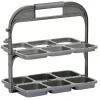 Range bouteille pliable gris 6 emplacements^Gifi Sale
