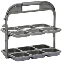 Range bouteille pliable gris 6 emplacements^Gifi Sale