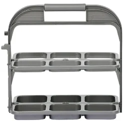 Range bouteille pliable gris 6 emplacements^Gifi Sale