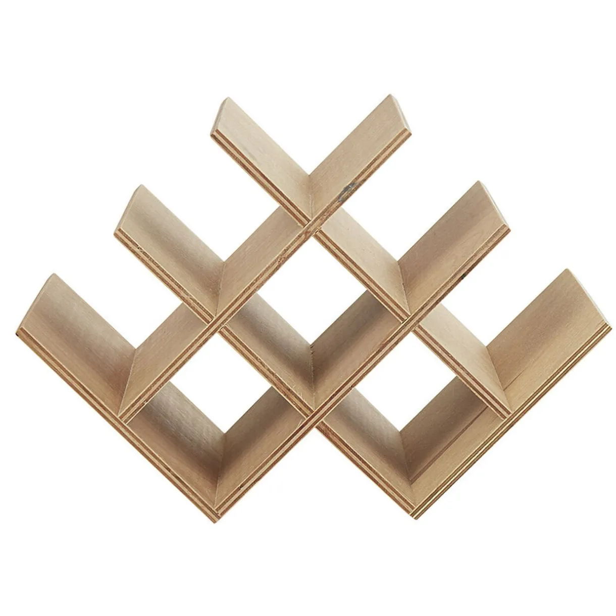 Range bouteilles 8 compartiments bois naturel^Gifi Clearance