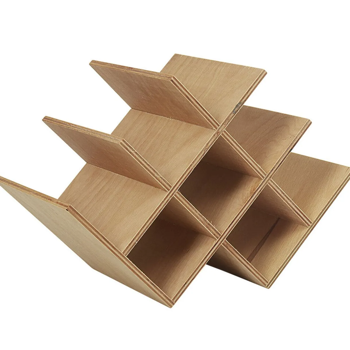 Range bouteilles 8 compartiments bois naturel^Gifi Clearance