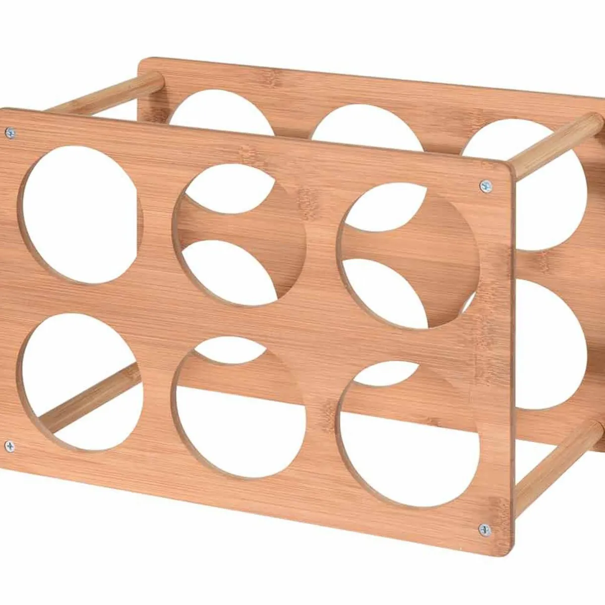 Range bouteilles 6 compartiments bois^Gifi