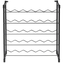Range bouteilles métal noir 30 bouteilles^Gifi Discount