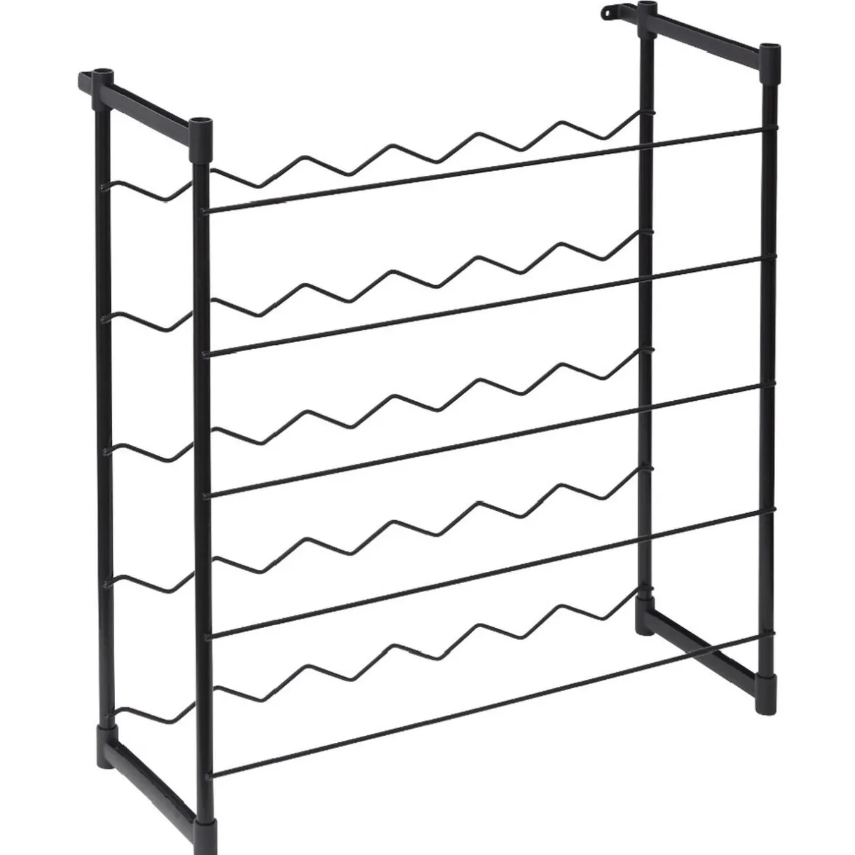 Range bouteilles métal noir 30 bouteilles^Gifi Discount