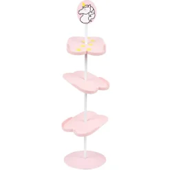 Rangement|Gifi Range chaussure licorne 3 paires 3 niveaux rose et blanc