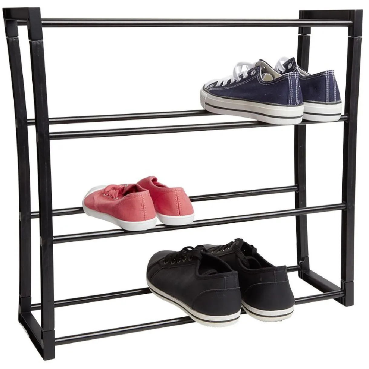 Rangement|Gifi Range chaussure métal noir 4 niveaux 8 paires