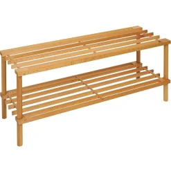 Rangement|Gifi Range chaussures 2 niveaux bois 74xH29x26cm