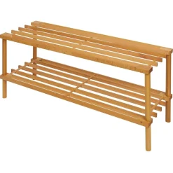Rangement|Gifi Range chaussures 2 niveaux bois 74xH29x26cm