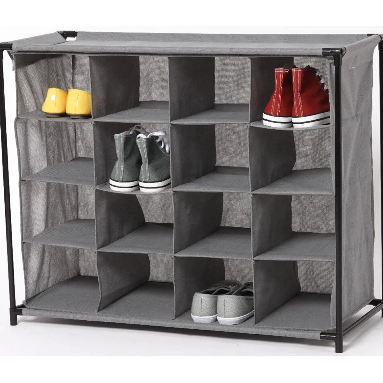 Rangement|Gifi Range chaussures 16 paires gris