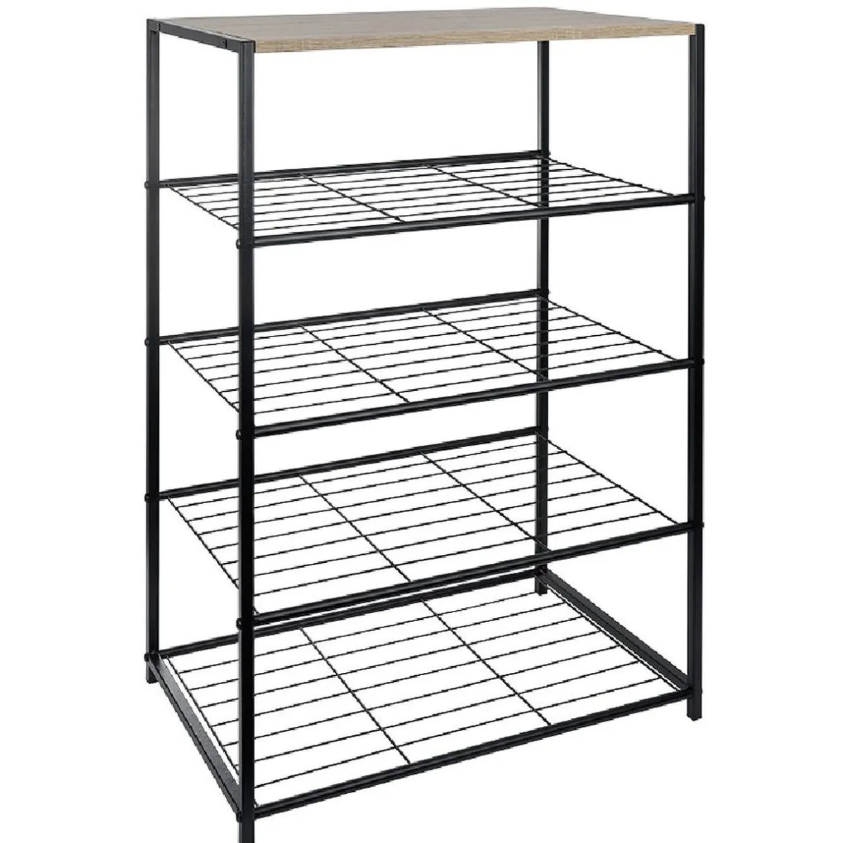Rangement|Gifi Range chaussures 5 étagères noir naturel
