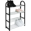 Rangement|Gifi Range chaussures 4 étagères noir L48xl19xH64cm