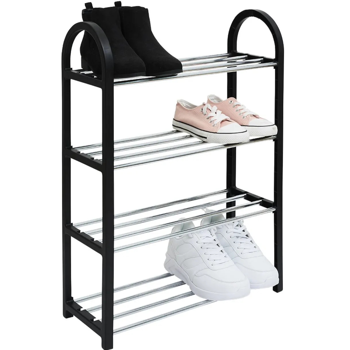 Rangement|Gifi Range chaussures 4 étagères noir L48xl19xH64cm