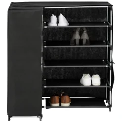 Rangement|Gifi Range chaussures d'angle noir 90x60xH90 cm