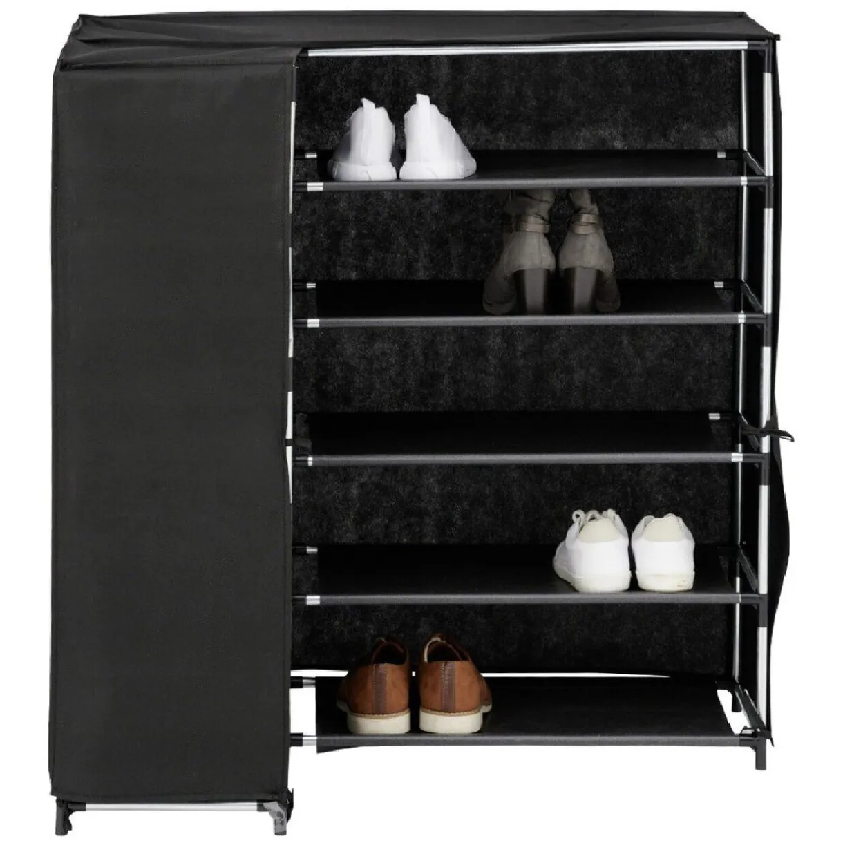 Rangement|Gifi Range chaussures d'angle noir 90x60xH90 cm