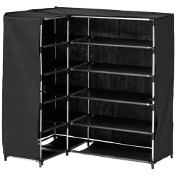 Rangement|Gifi Range chaussures d'angle noir 90x60xH90 cm