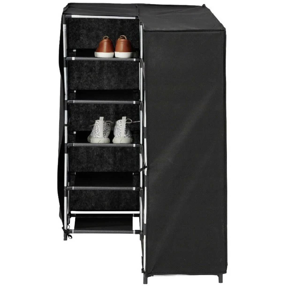 Rangement|Gifi Range chaussures d'angle noir 90x60xH90 cm