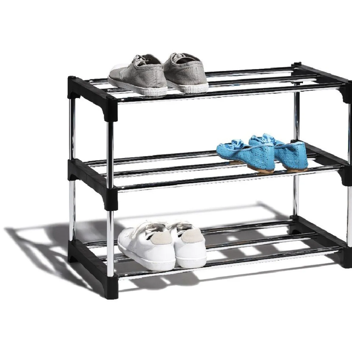 Rangement|Gifi Range chaussures extensible noir et gris