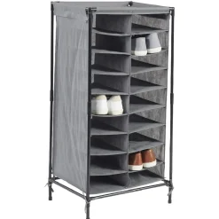 Rangement|Gifi Range chaussures gris 18 paires