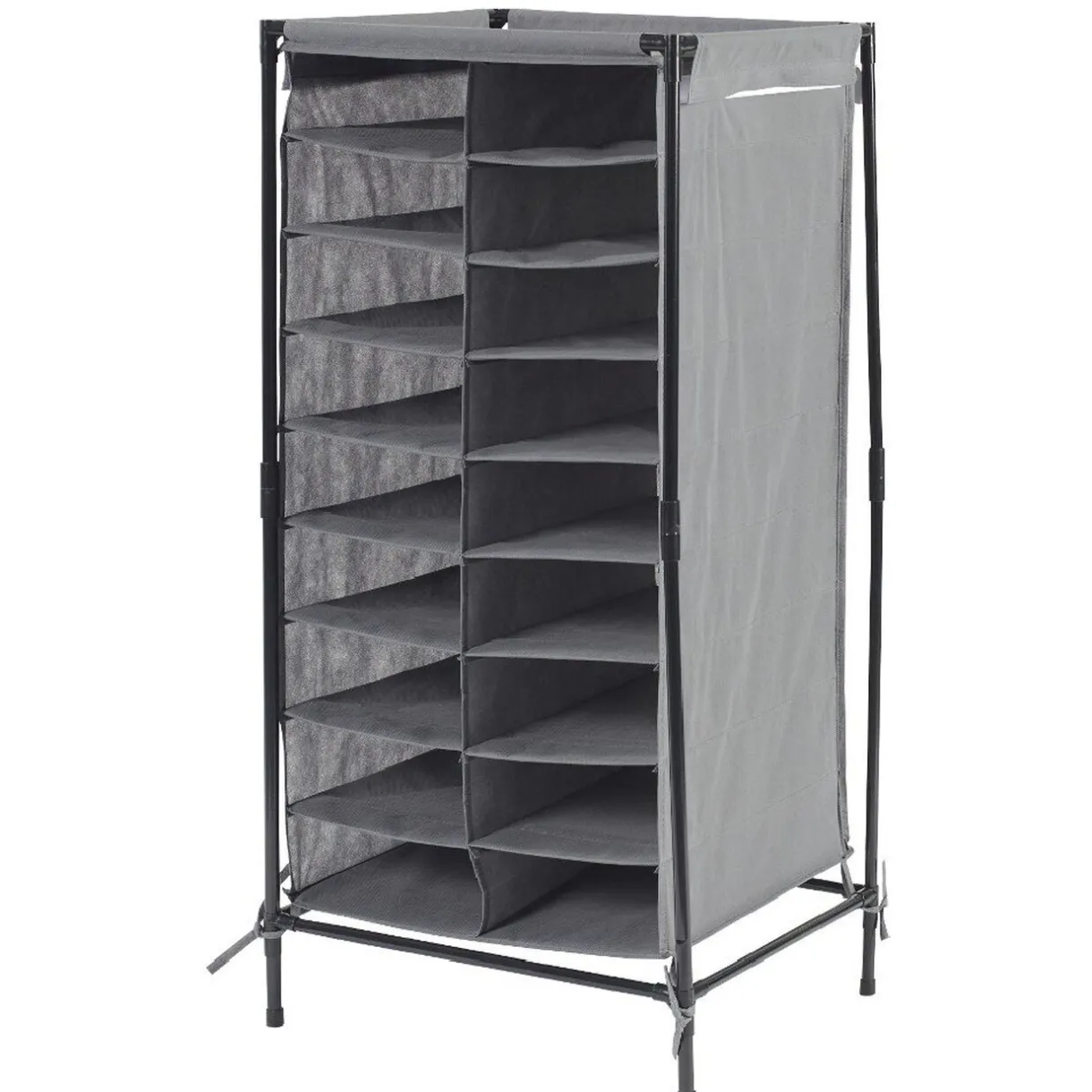 Rangement|Gifi Range chaussures gris 18 paires