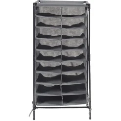 Rangement|Gifi Range chaussures gris 18 paires