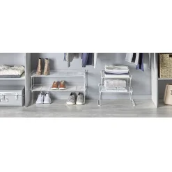 Rangement|Gifi Range chaussures étagère blanche superposable 8 paires L68xl28xH22cm