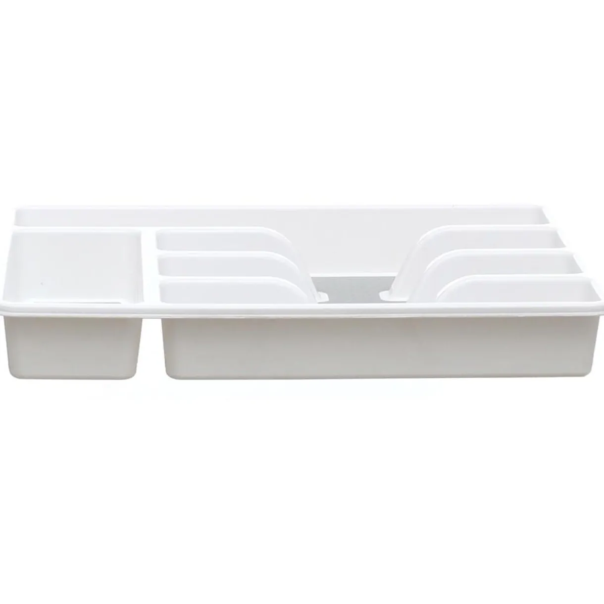 Range couvert blanc fond silicone gris 5 compartiments^Gifi Online