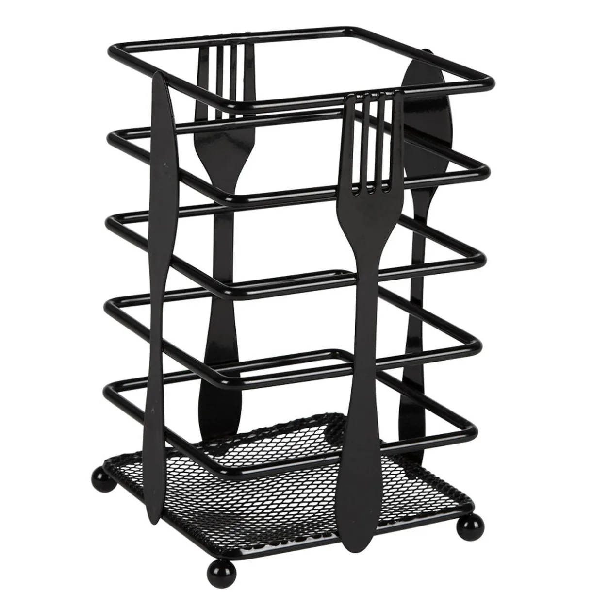 Range couvert métal design cuillère fourchette couteau 10x10xH16,5cm^Gifi Online