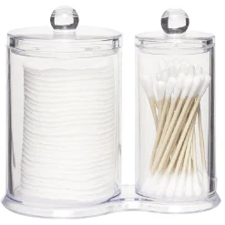 New Gifi Range disques et coton tige en plastique transparent