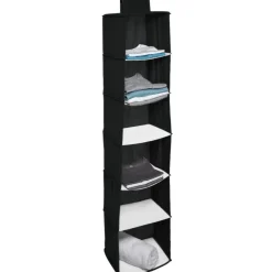Rangement|Gifi Range vêtements dressing 6 compartiments noir