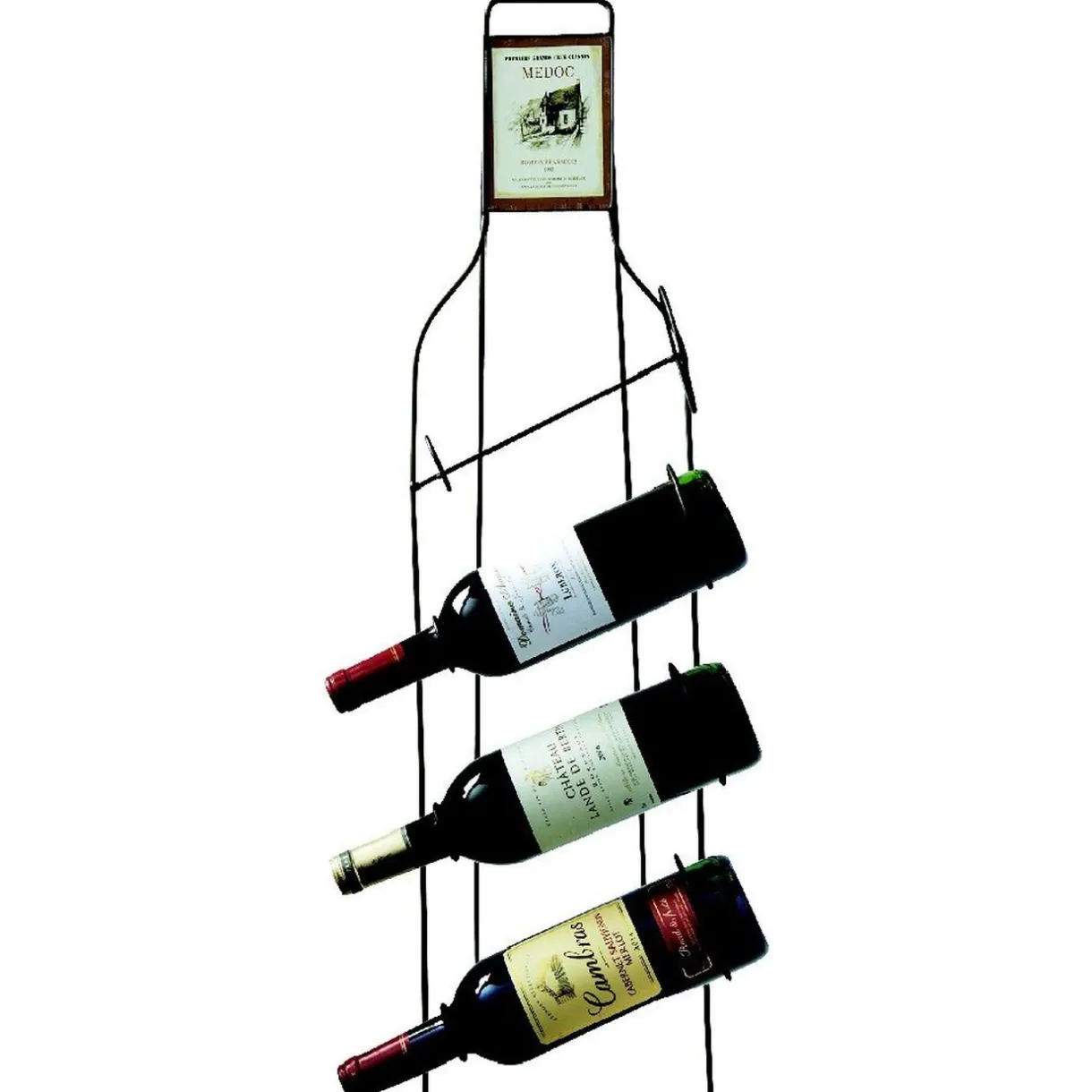 Range-bouteille noir 4 bouteilles^Gifi Online