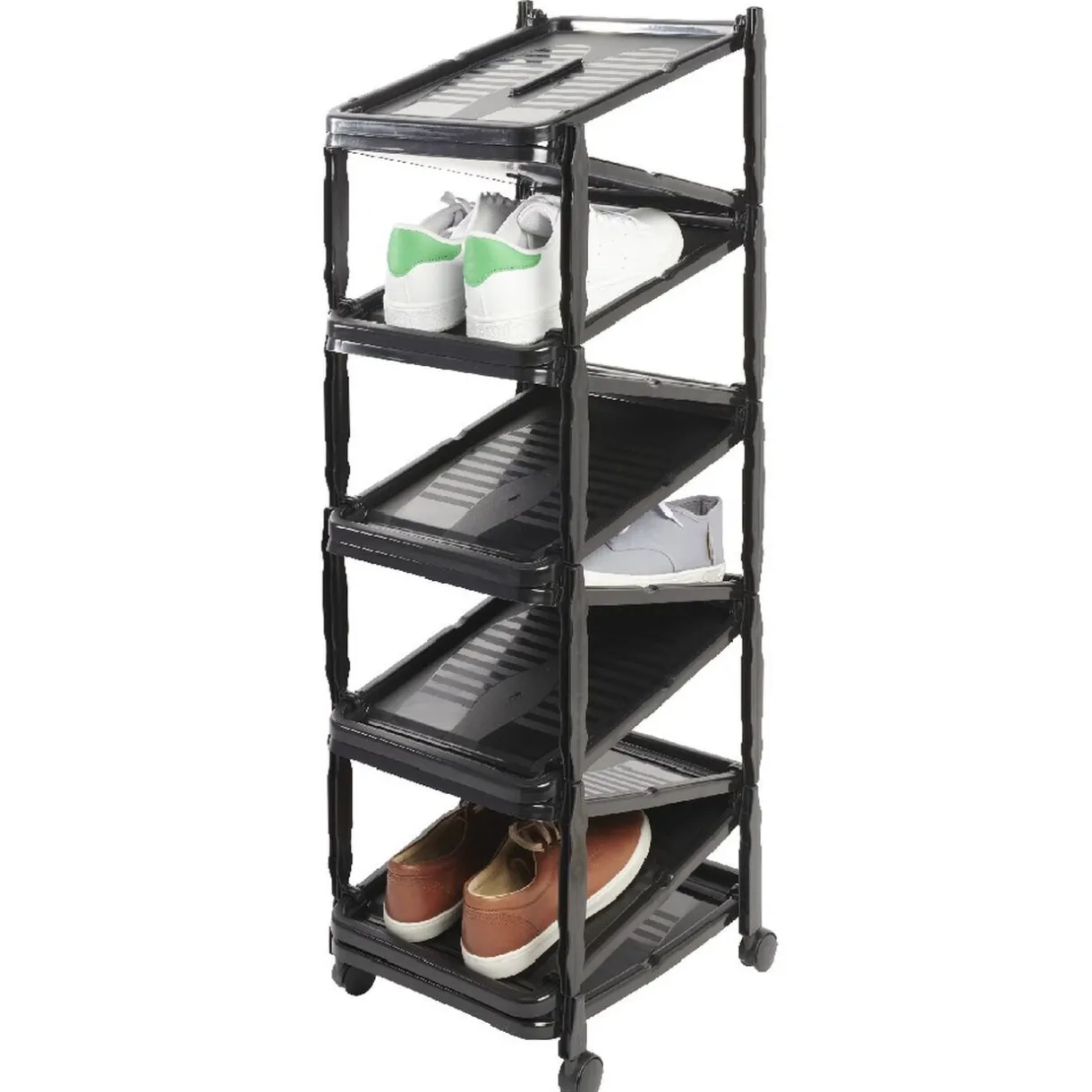 Rangement|Gifi Range-chaussures téléscopique plastique noir