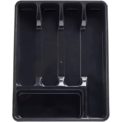 Range-couverts plastique noir^Gifi