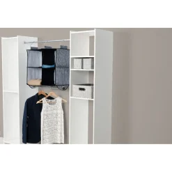 Rangement|Gifi Rangement à compartimentx4 à suspendre polyester et carton