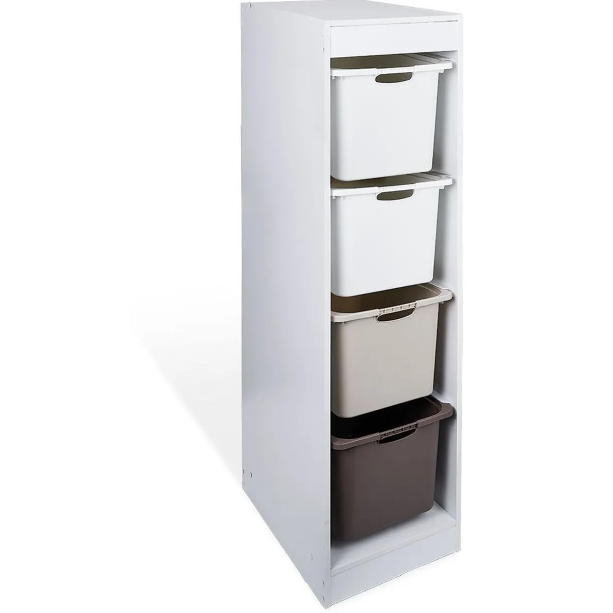 Rangement|Gifi Rangement 4 niveaux pour casier blanc