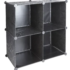 Rangement|Gifi Rangement compartiment noir x4