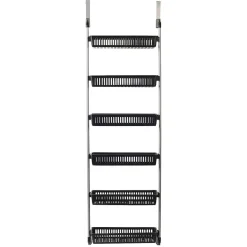Rangement|Gifi Rangement de porte 6 niveaux à suspendre gris et noir