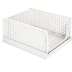 Rangement|Gifi Rangement dressing superposable coulissant blanc grand modèle