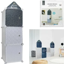 Rangement|Gifi Rangement modulable 3 cubes garçon My Little Héros 34x32xH110cm