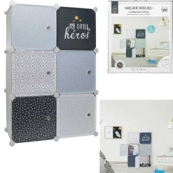 Rangement|Gifi Rangement modulable 6 cubes garçon My Little Héros 63x32xH110cm